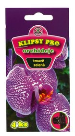 Klipsy pro orchideje 4 ks, tm. zelen&quot;