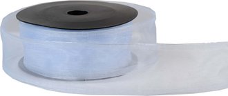 Organza stuha 4 cm, 10 m, sv. modr