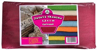 Jutov tkanina 1,3 x 1 m - erven&quot;