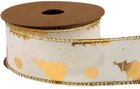 Stuha juta vnon 4 cm, 5 m AJ1739 18-IVORY/GOLD